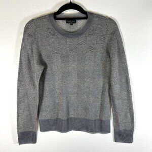 Rag‎ & Bone Sheer Long Sleeve Round neck Shirt Gray Women’s Size Medium Wool